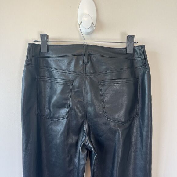 Chico's Faux Leather Slim Pant 5-Pocket Design Black Buttery Soft Women’s Size 4 - Picture 6 of 9